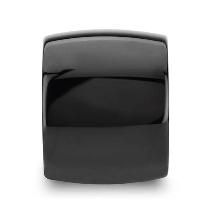 RAVEN Domed Black Tungsten Wedding Band 20mm