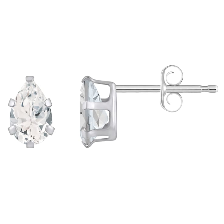 2025-25 秋冬新作  ハイブランドの Pear 6x4mm Shape Gold White 10k Over Rhodium Topaz White 管楽器・吹奏楽器