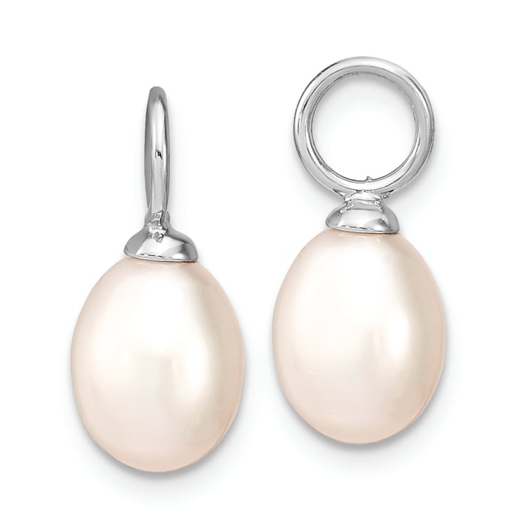 Rhodium Over Sterling Silver 7-8mm White/Black FWC Pearl Cubic Zirconia
Changeable Earring