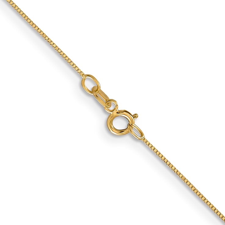 14k Yellow Gold 0.5mm Solid Box 24 Inch Chain