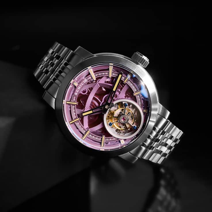Schild Heinrich Tourbillon Purple Dial White Stainless Steel Band
Limited Edition Watch