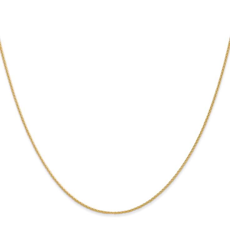 14k Yellow Gold 0.95mm Parisian Wheat Chain 18 Inches