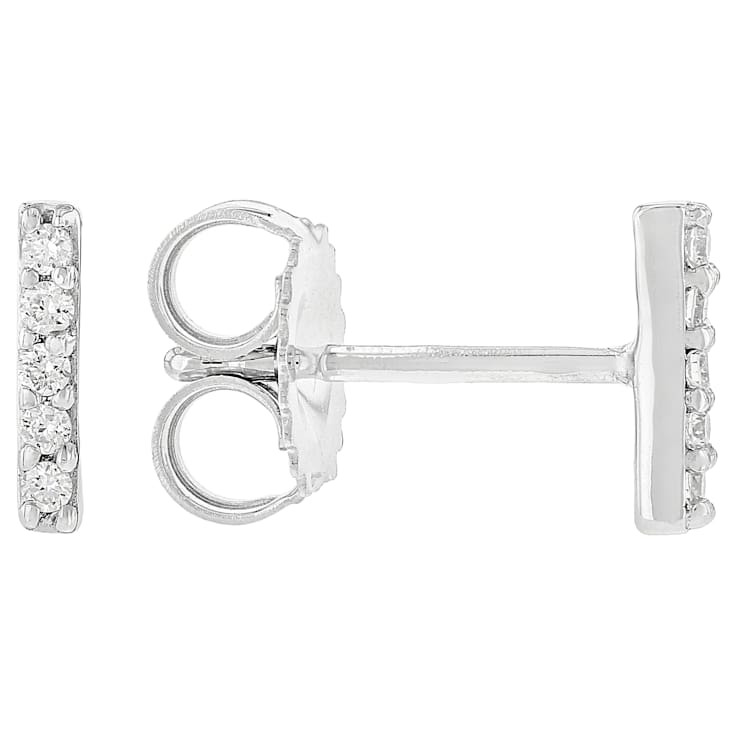 Lab-Grown Diamond Stud Earrings In Sterling Silver