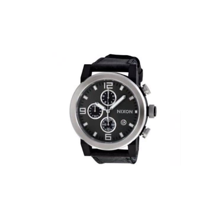 Nixon "The Ride" Men's Quartz Leather Black Band Watch