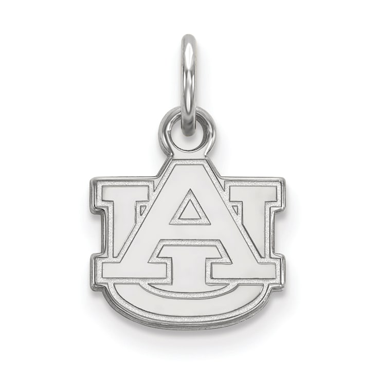 Rhodium Over Sterling Silver LogoArt Auburn University Extra Small Pendant