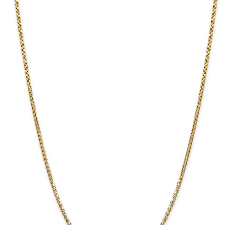 14K Yellow Gold 2.45mm Hollow Round Box Chain 26"