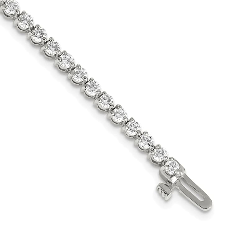 14K White Gold Lab Grown Diamond VS/SI GH, Tennis Bracelet