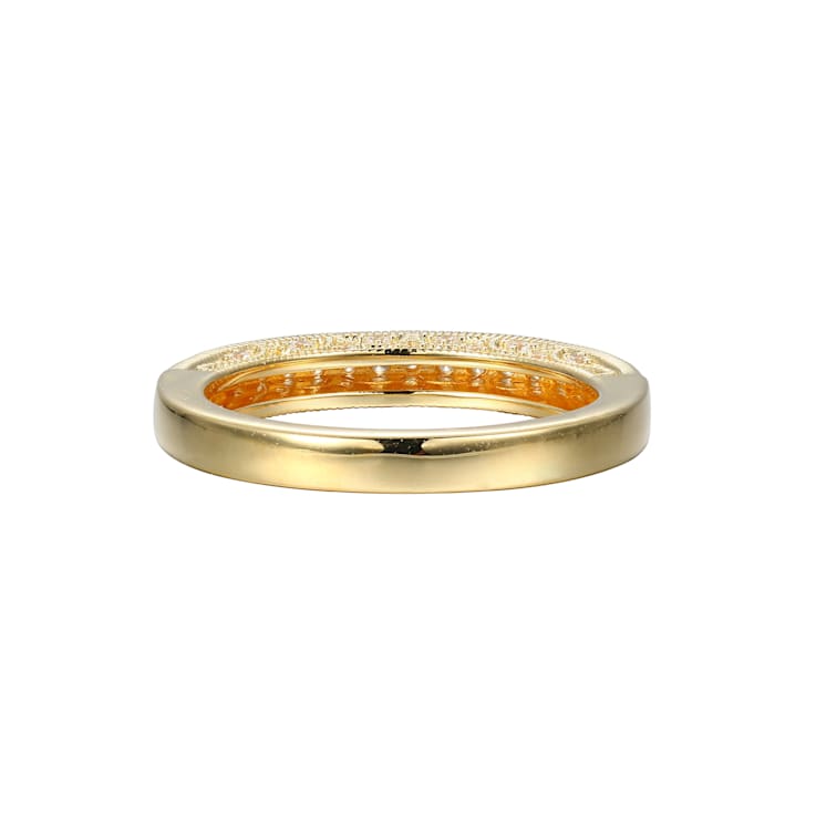 定期入れの White Cubic Zirconia 18k Yellow Gold Over Sterling Silver アクセサリー