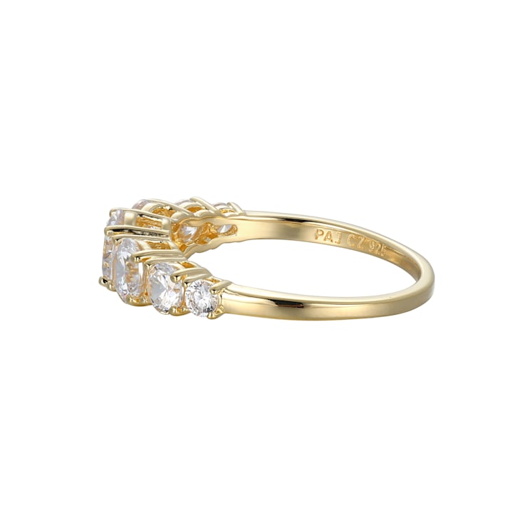 White Cubic Zirconia 18K Yellow Gold Over Sterling Silver Ring 2.90ctw