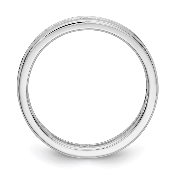 Rhodium Over 14K White Gold Lab Grown Diamond Polished 1 ct. Channel Set
Eternity Band