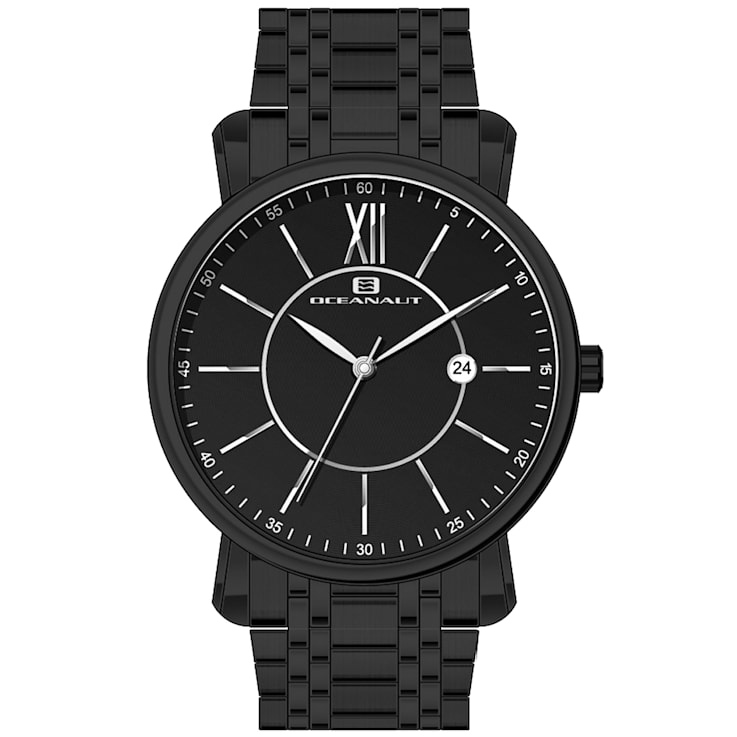 Oceanaut Men's Expedition Black Dial, Black Stainless Steel Watch