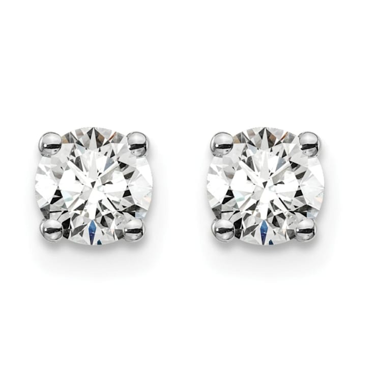 14K White Gold Lab Grown Diamond 2/3ctw VS/SI GH 4 Prong Earrings
