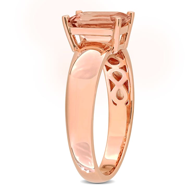 Morganite 14K Rose Gold Ring 1.55ctw