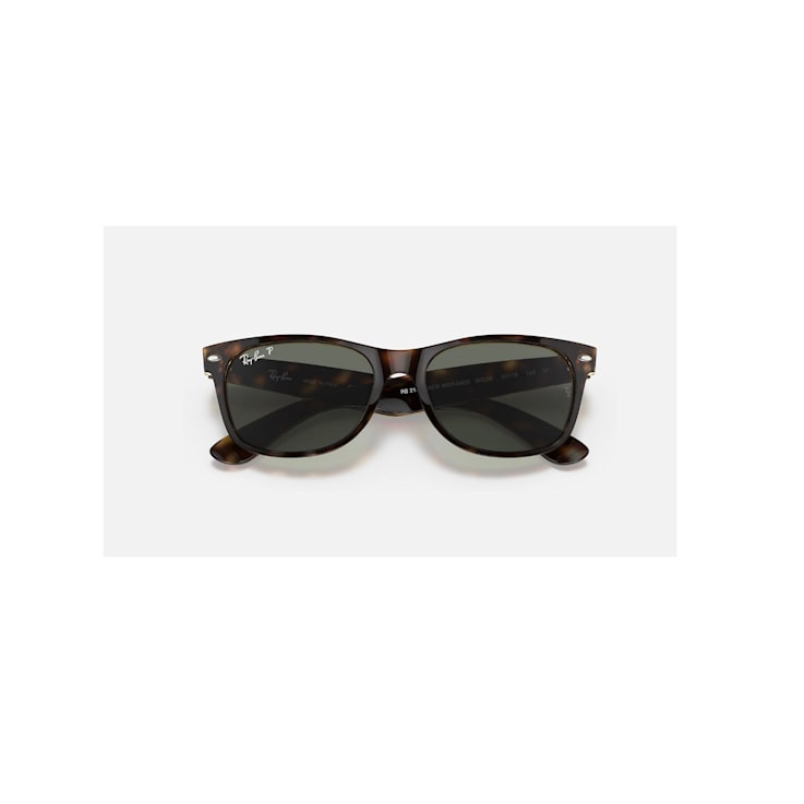 Ray-Ban New Wayfarer Tortoise / Green Polarized 58mm Sunglasses RB2132
902/58 58