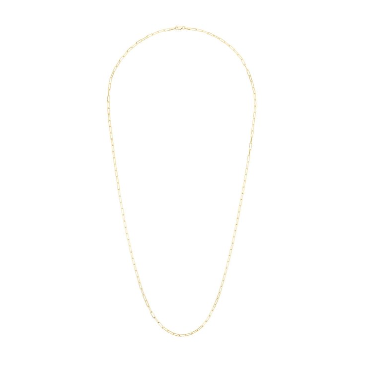 18k Yellow Gold Plated Sterling Silver 2.0mm Paperclip Chain - 20"