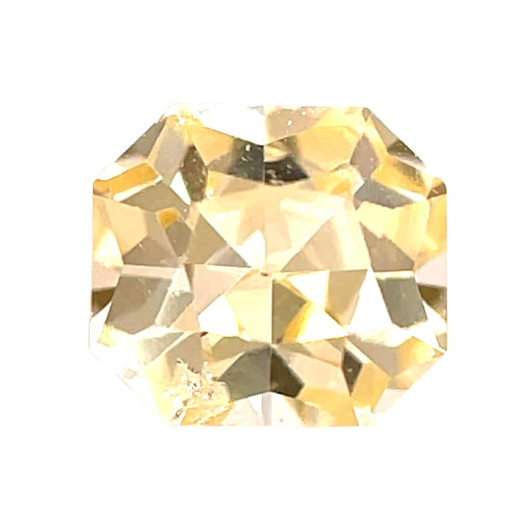 Yellow Sapphire Loose Gemstone Unheated 5.0x4.5mm Radiant Cut 0.54ct