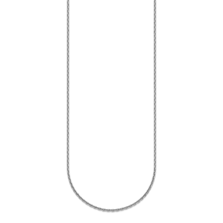 Rhodium Over Sterling Silver 1.8mm Cable 30 Inch Chain