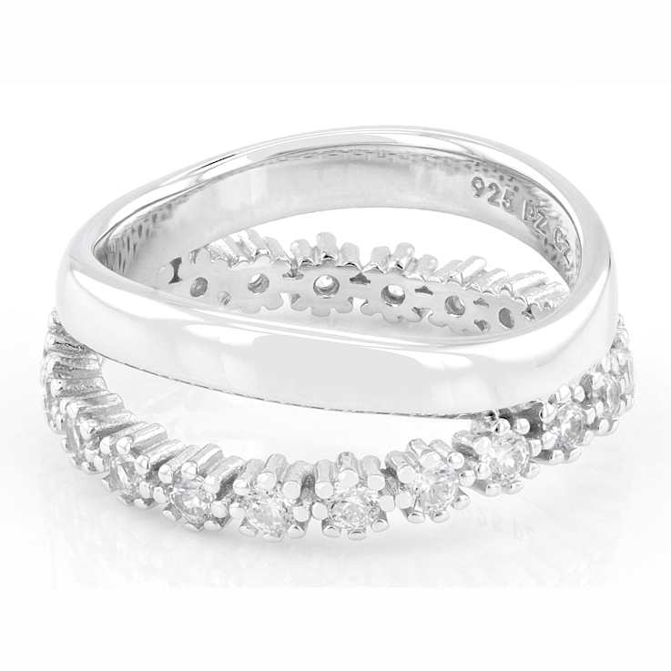 Multi-Row CZ Ring 1.43ctw In Sterling Silver