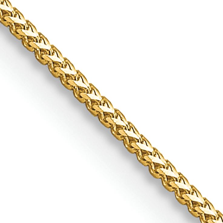 14k Yellow Gold 0.9mm Solid Franco Link 30 Inch Chain