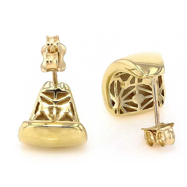 Graduated J-Hoop Earrings In 10K Gold