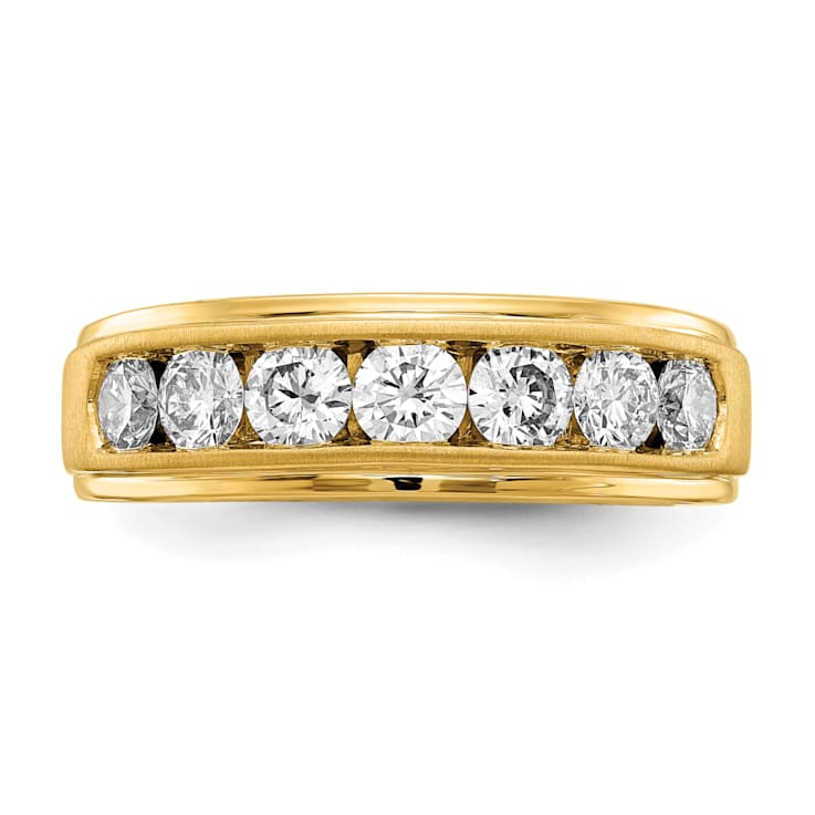 10K Yellow Gold Lab Grown Diamond, SI1/SI2, G H I, Men's Ring