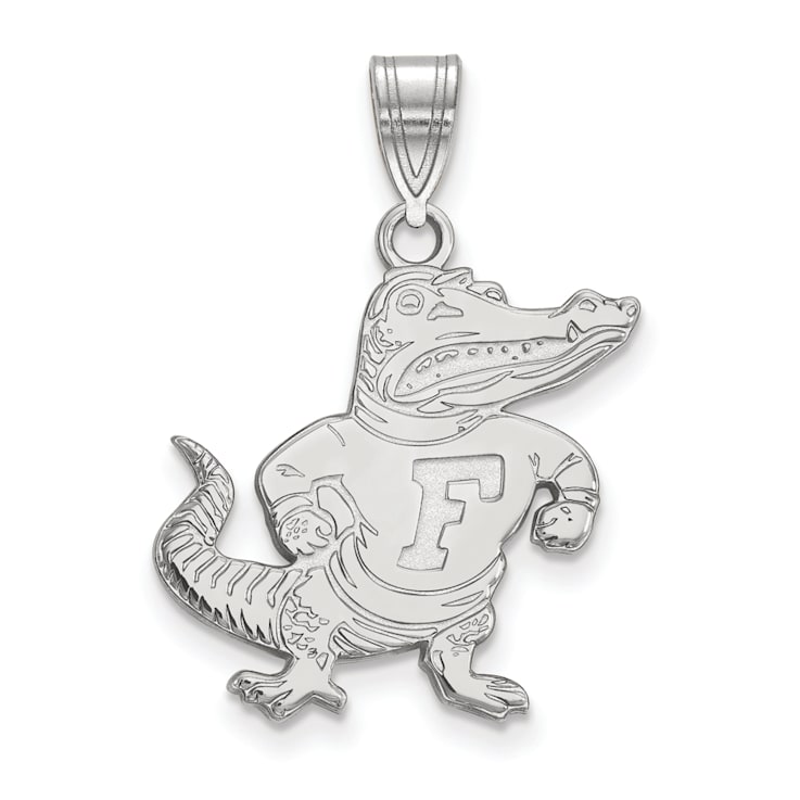 Rhodium Over Sterling Silver LogoArt University of Florida Large Pendant
