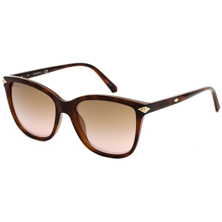 Swarovski Dark Havana Brown Frame / Brown Gradient Lens Sunglasses
