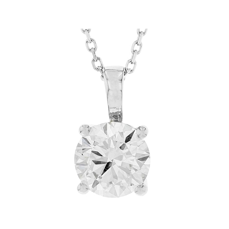 14K White Gold Round IGI Certified Lab Grown Diamond Solitaire Pendant
With Chain 2.0ct, F/VS2