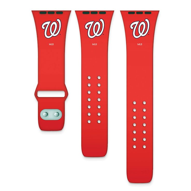 Gametime MLB Washington Nationals Red Silicone Apple Watch Band (42/44mm
M/L). Watch not included.