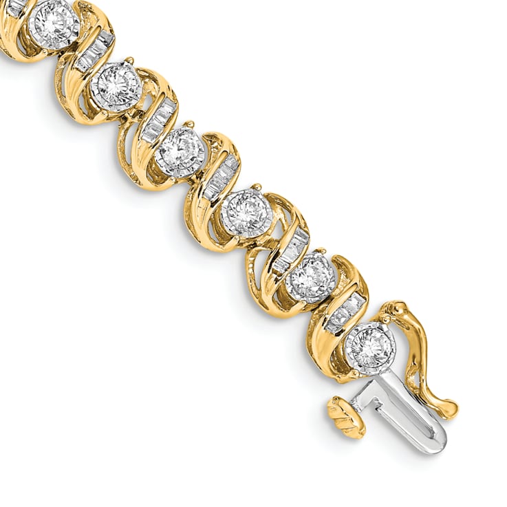 14k Yellow Gold and 14k White Gold with Rhodium over 14k Yellow Gold
Diamond Bracelet
