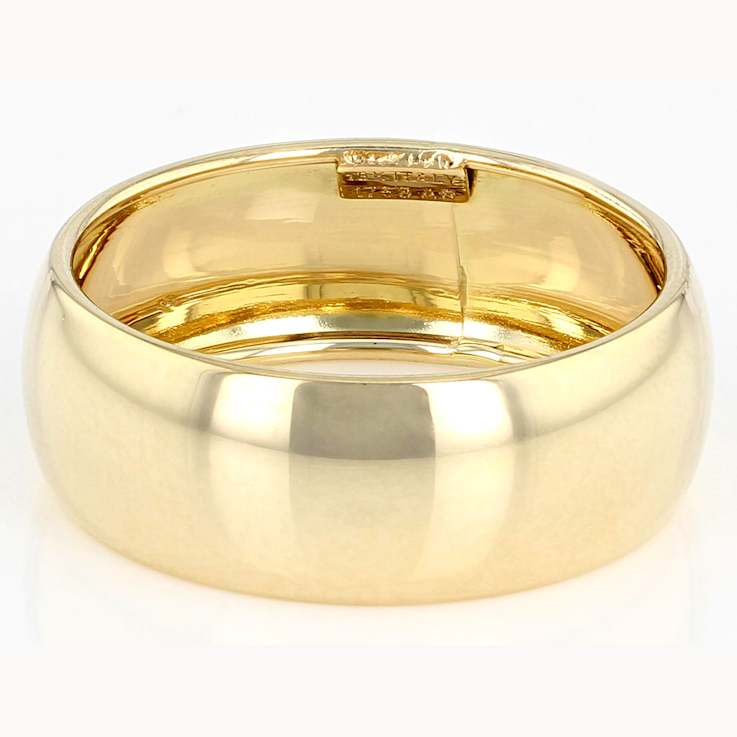 Wide Polished Band Ring In 18K Gold