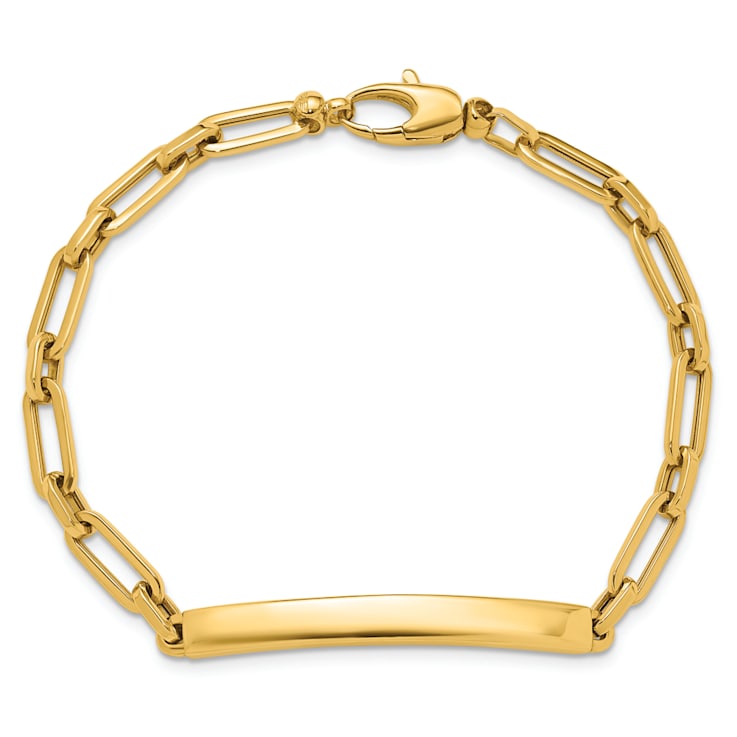 14K Yellow Gold 4.8mm ID Oval Link 7.5 inch Bracelet
