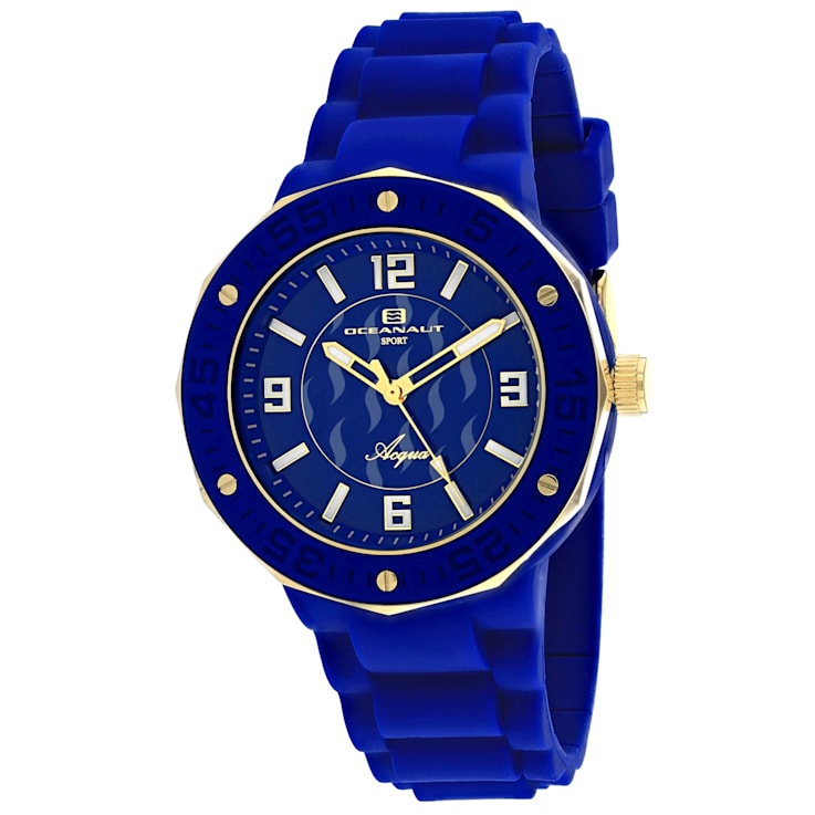 Oceanaut Women's Acqua Blue Dial, Blue Silicone Watch