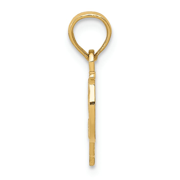 14K Yellow Gold I Heart PAPA Charm