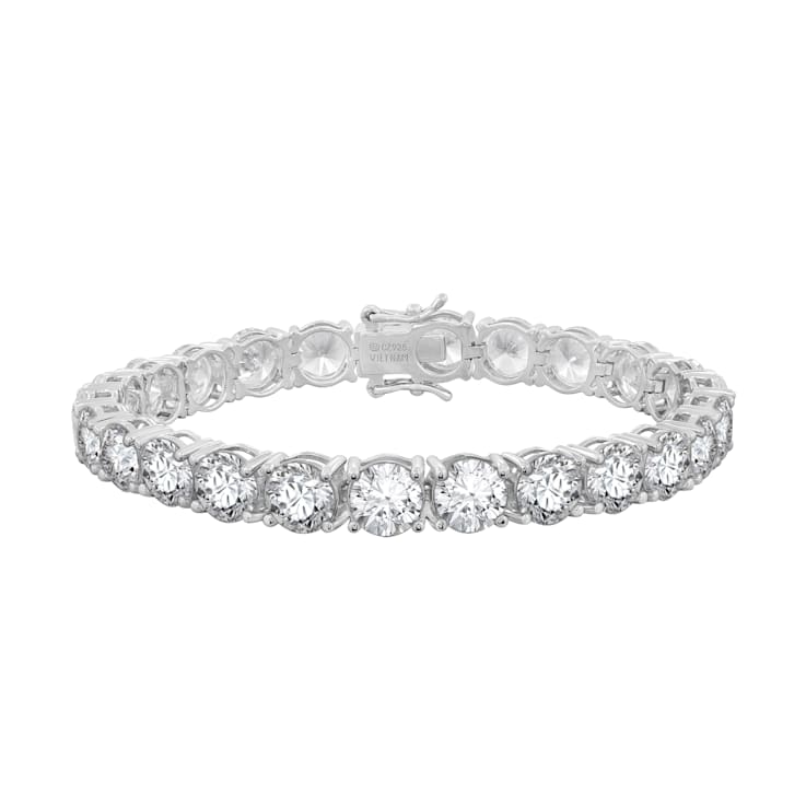 White Cubic Zirconia Platinum Over Sterling Silver Bracelet 36.00ctw