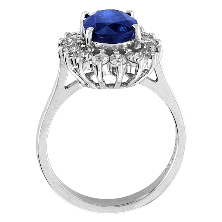 2.75ctw Sapphire and Diamond Ring in 14k White Gold