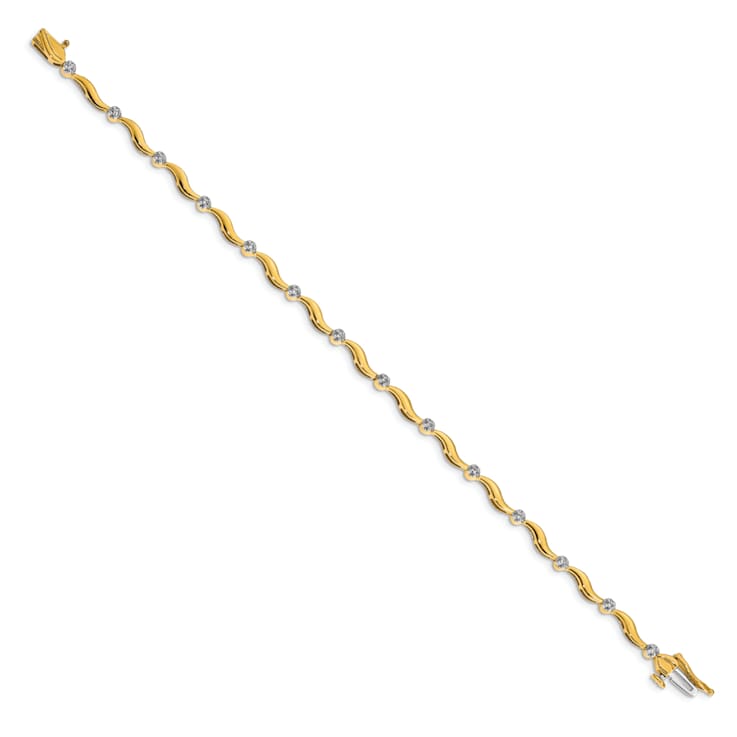14k Yellow Gold and 14k White Gold with Rhodium over 14k Yellow Gold
Diamond Bracelet