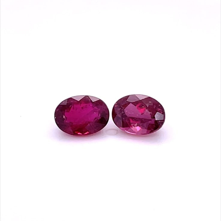 Rubellite 8x6mm Oval Matched Pair 3.03ctw