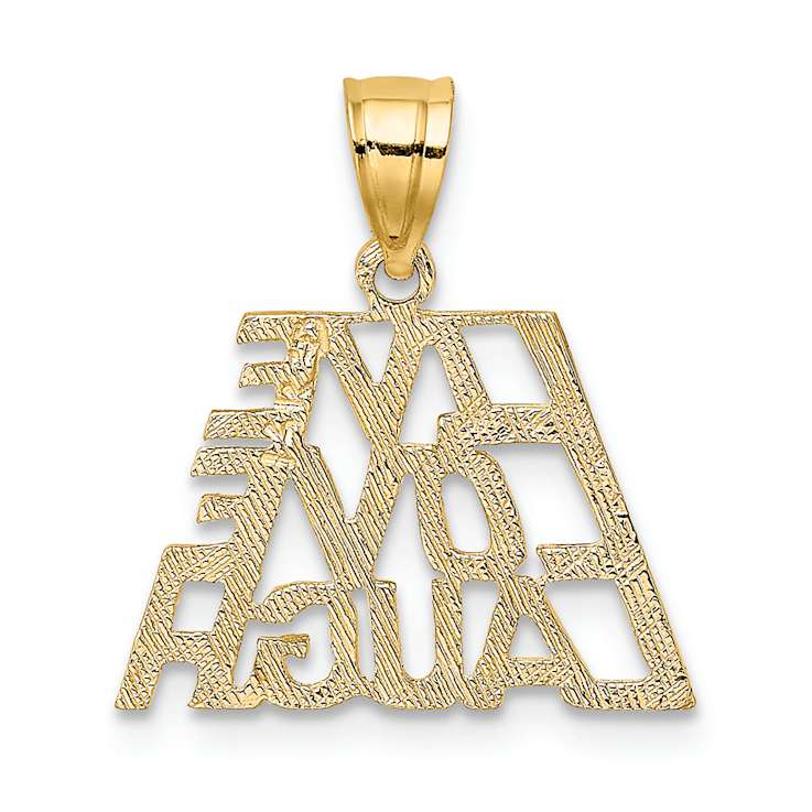 14K Yellow Gold LIVE LAUGH LOVE Charm