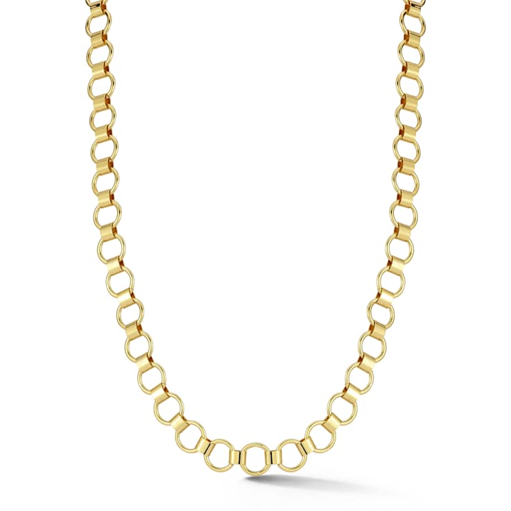 Rachel Zoe Circular Link Chain Necklace in 14K Gold Over Brass