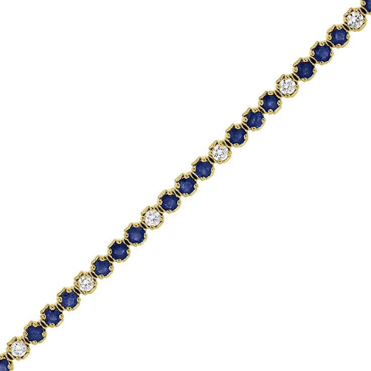 3.09ctw Sapphire and Diamond in 14k Yellow Gold