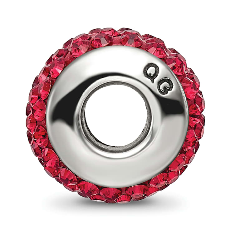 Sterling Silver Reflections Scarlet Full Preciosa Crystal Bead