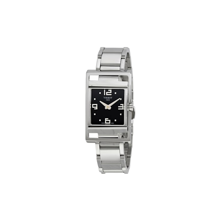 Tissot Women's Stainless Steel Bracelet Black Dial Watch