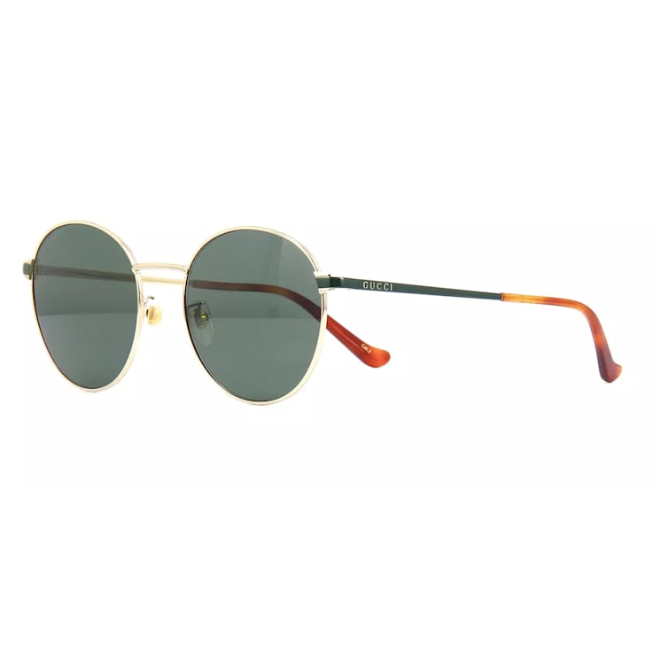 Gucci Forest Green and Gold Tone Frame/ Green Lens Sunglasses