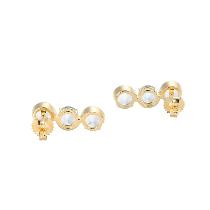 Lab Created Blue Spinel 18k Yellow Gold Over Silver March Birthstone
Earrings 4.68ctw