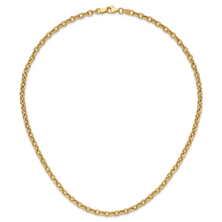 14K Yellow Gold Polished Link Necklace