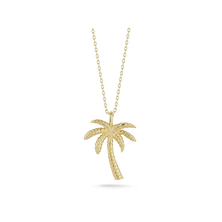 Sterling Statements 14K Yellow Gold Over Sterling Silver Palm Tree
Pendant Necklace