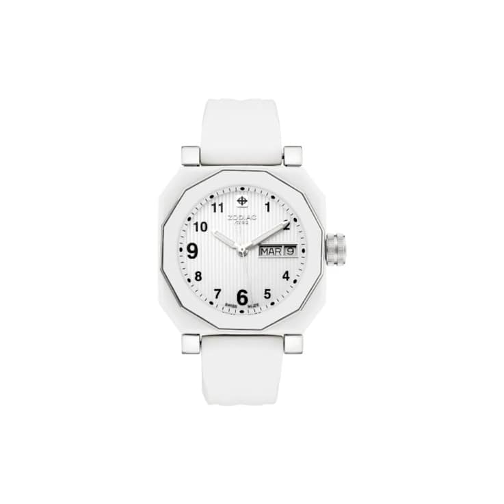 Zodiac Women's Icon White Rubber Band Watch