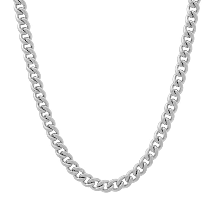 Robert Alton Men's Curb Link Chain Necklace 3.5mm In Stainless Steel 24 Inch