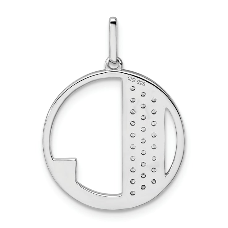 14K White Gold Gatsby Diamond Initial L Charm